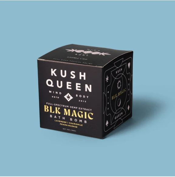 KUSH QUEEN BATH BOMB BLACK MAGIC 250MG