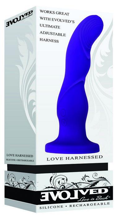 (WD) EVOLVED LOVE HARNESSED PU VIBRATING DILDO RECHARGEABLE