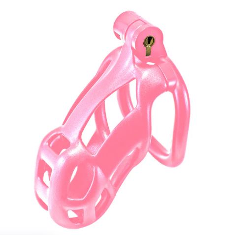 KINK CHASTITY SERIES LOCKING COCK CAGE M PINK