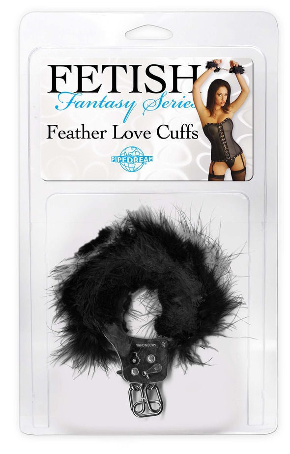 FETISH FANTASTY FEATHER LOVE CUFFS BLACK