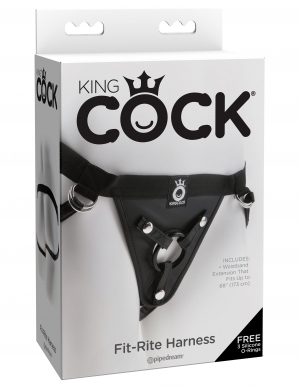 KING COCK FIT RITE HARNESS BLACK - Click Image to Close