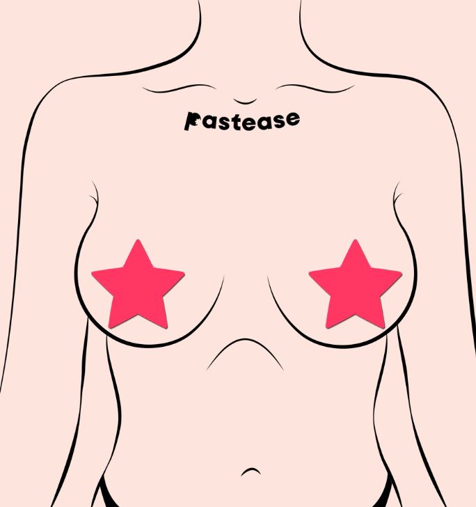 PASTEASE STAR GLOW IN THE DARK NEON PINK