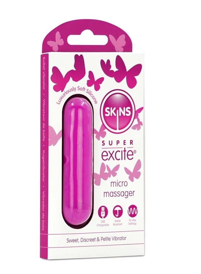 SKINS SUPER EXCITE PINK BULLET RECHARGEABLE