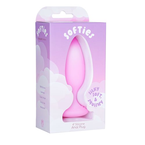 SOFTIES DUAL LAYER BUTT PLUG 4 BUTT PLUG 4 PINK
