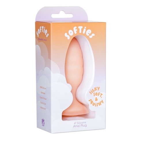 SOFTIES DUAL LAYER BUTT PLUG 4 BUTT PLUG 4 ORANGE