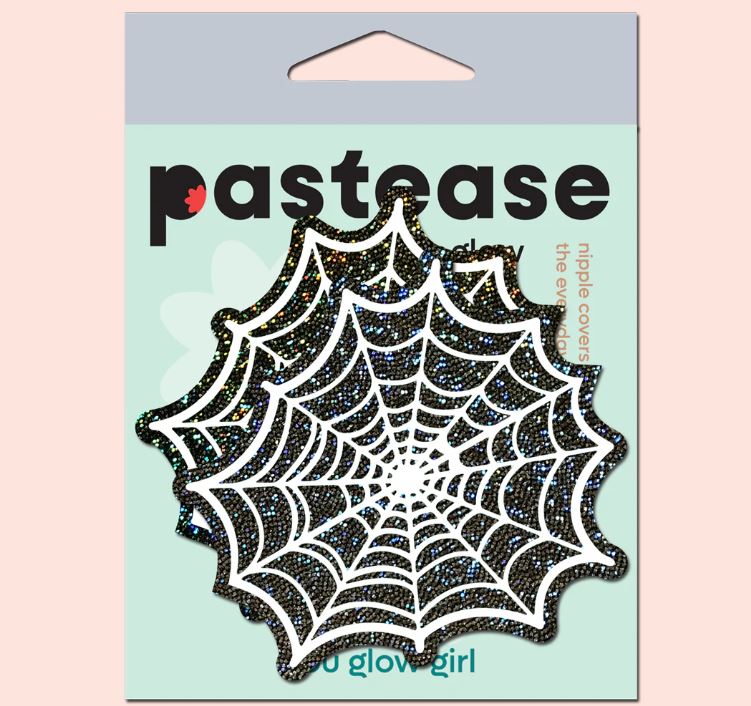 PASTEASE GLITTER BLACK GLOW IN THE DARK SPOOKY SPIDER