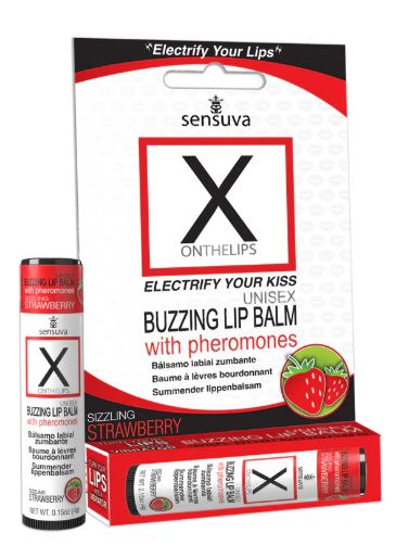 X ON THE LIPS BUZZING LIP BALM SIZZLING STRAWBERRY