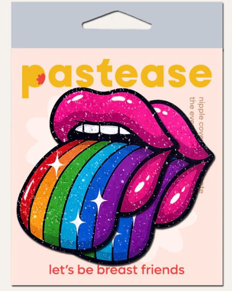 PASTEASE TASTE THE RAINBOW SPARKLING TONGUE OUT BREAST