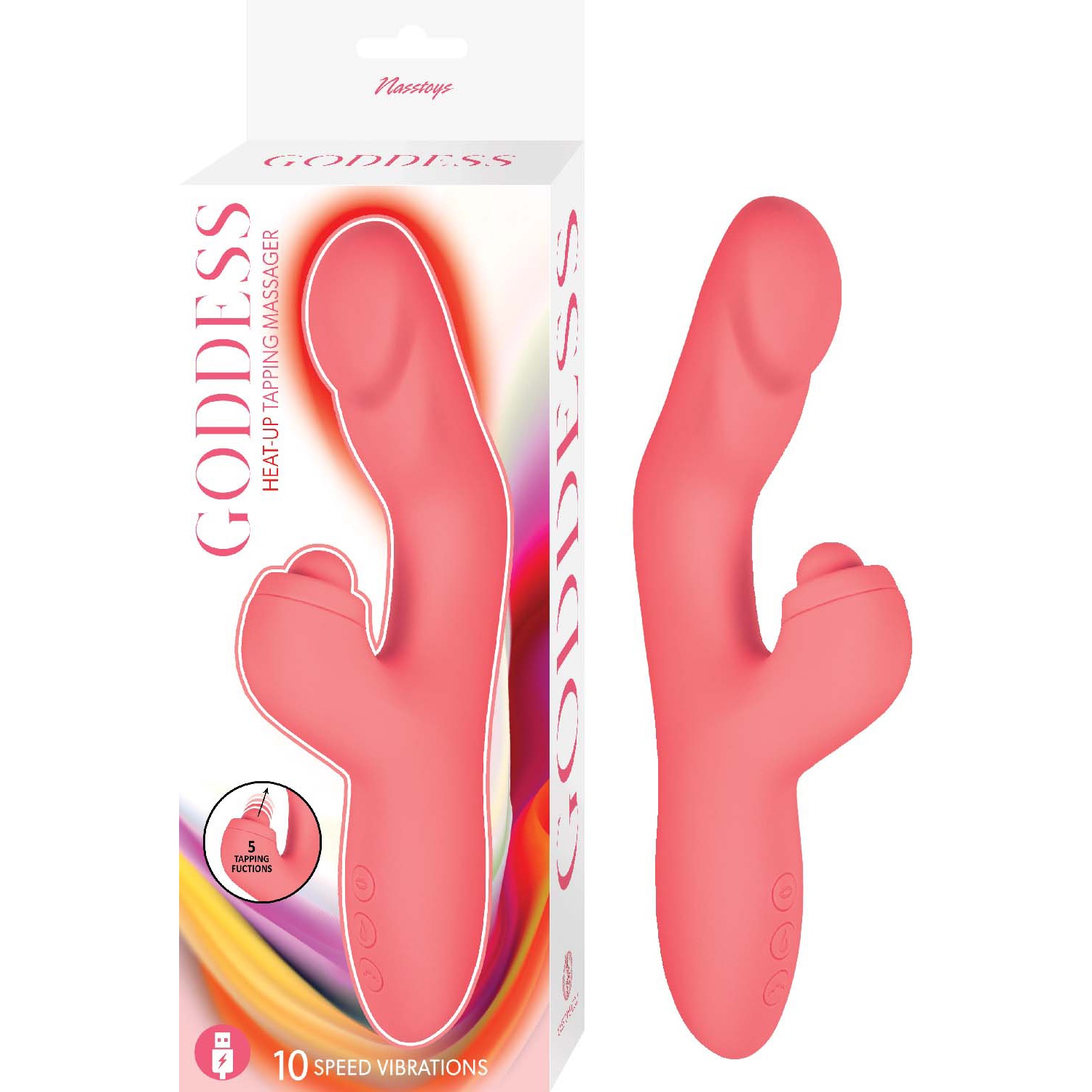 GODDESS HEAT UP MASSAGER CORAL