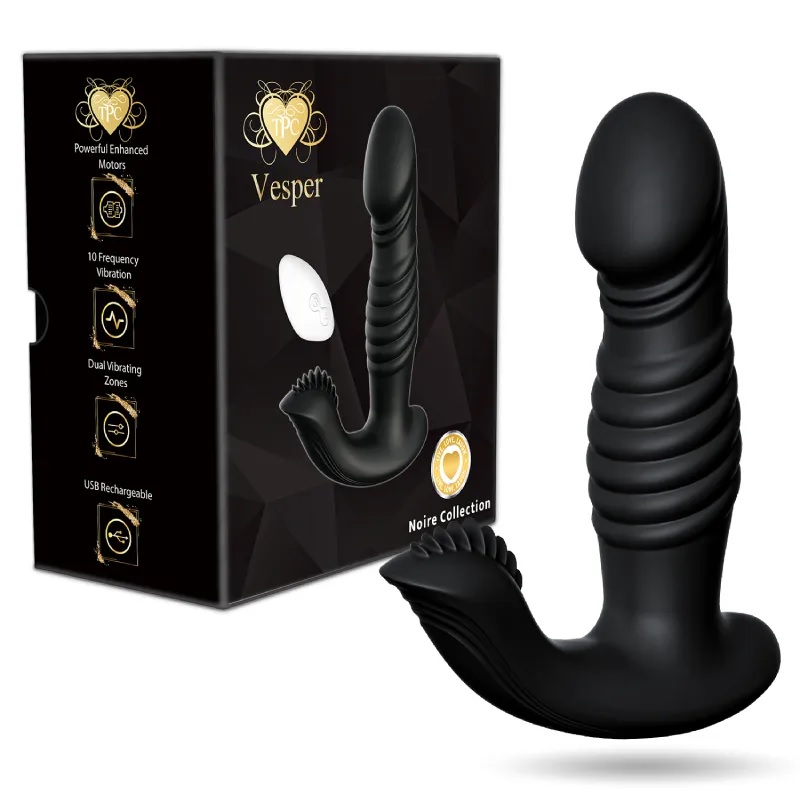 VESPER MULTI FUNCTION VIBE W/ REMOTE BLACK