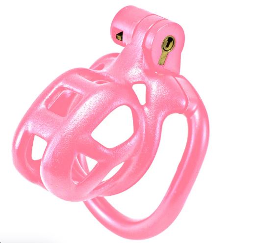 KINK CHASTITY SERIES LOCKING COCK CAGE XS PINK